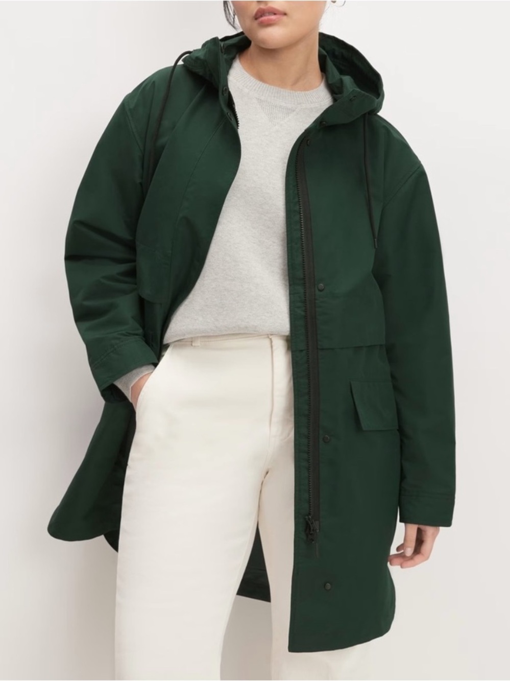 Everlane Renew Anorak Rain Jacket - Scarab
